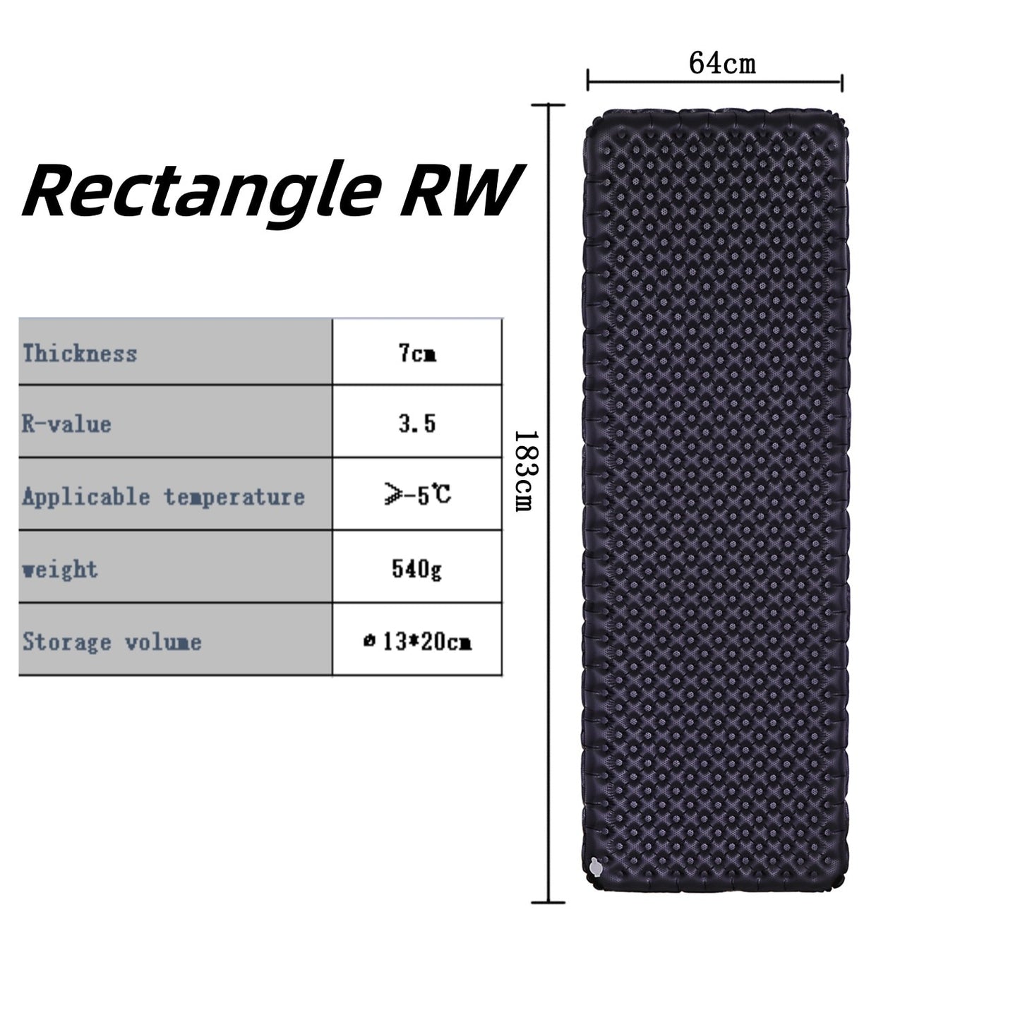Ultralight 3.5 R-value Insulated Inflatable Sleeping Pad