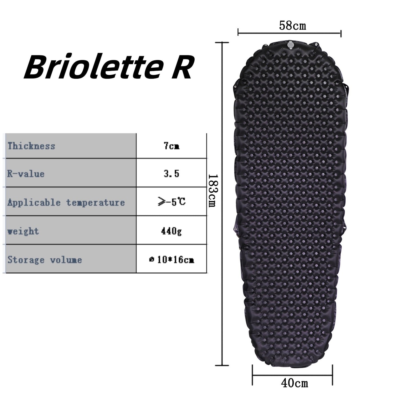 Ultralight 3.5 R-value Insulated Inflatable Sleeping Pad