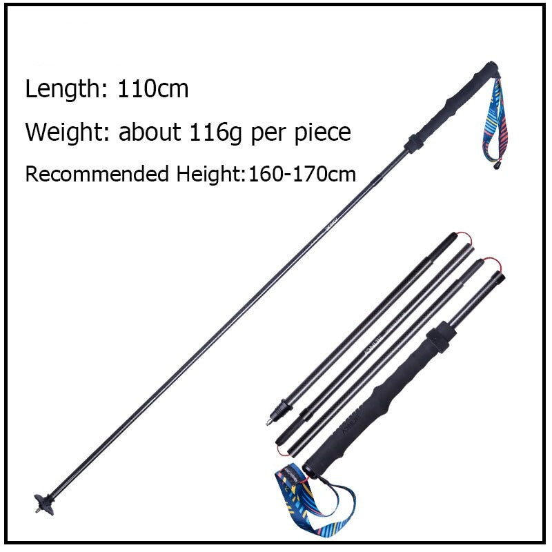 Ultralight 136g/4.7oz Carbon Fiber Folding Trekking Poles