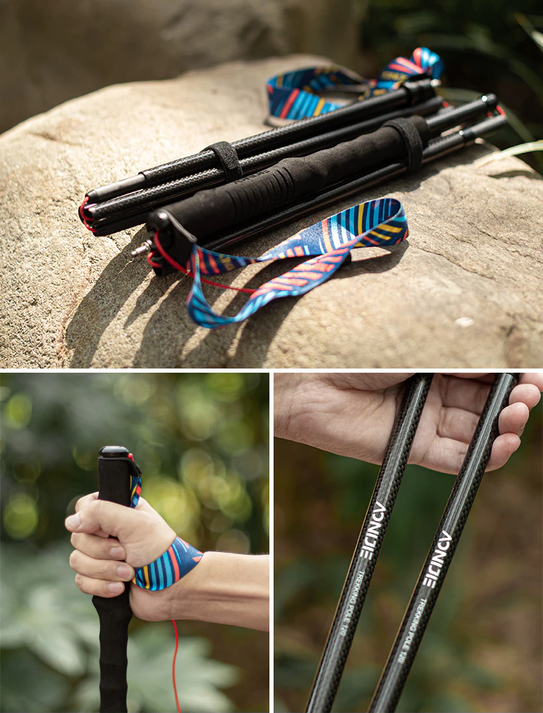 Ultralight 116g/4oz Carbon Fiber Folding Trekking Poles