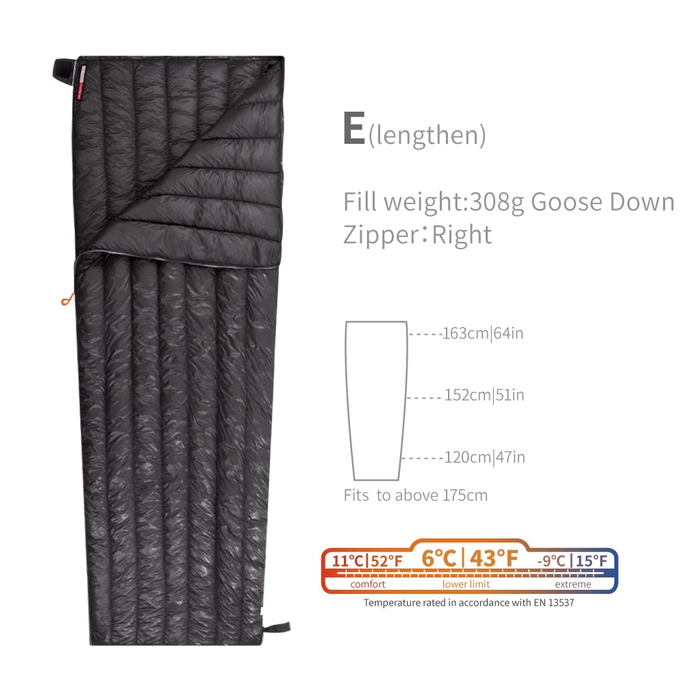 AegisMax 6*C/43*F 800FP Goose Down Sleeping Bag