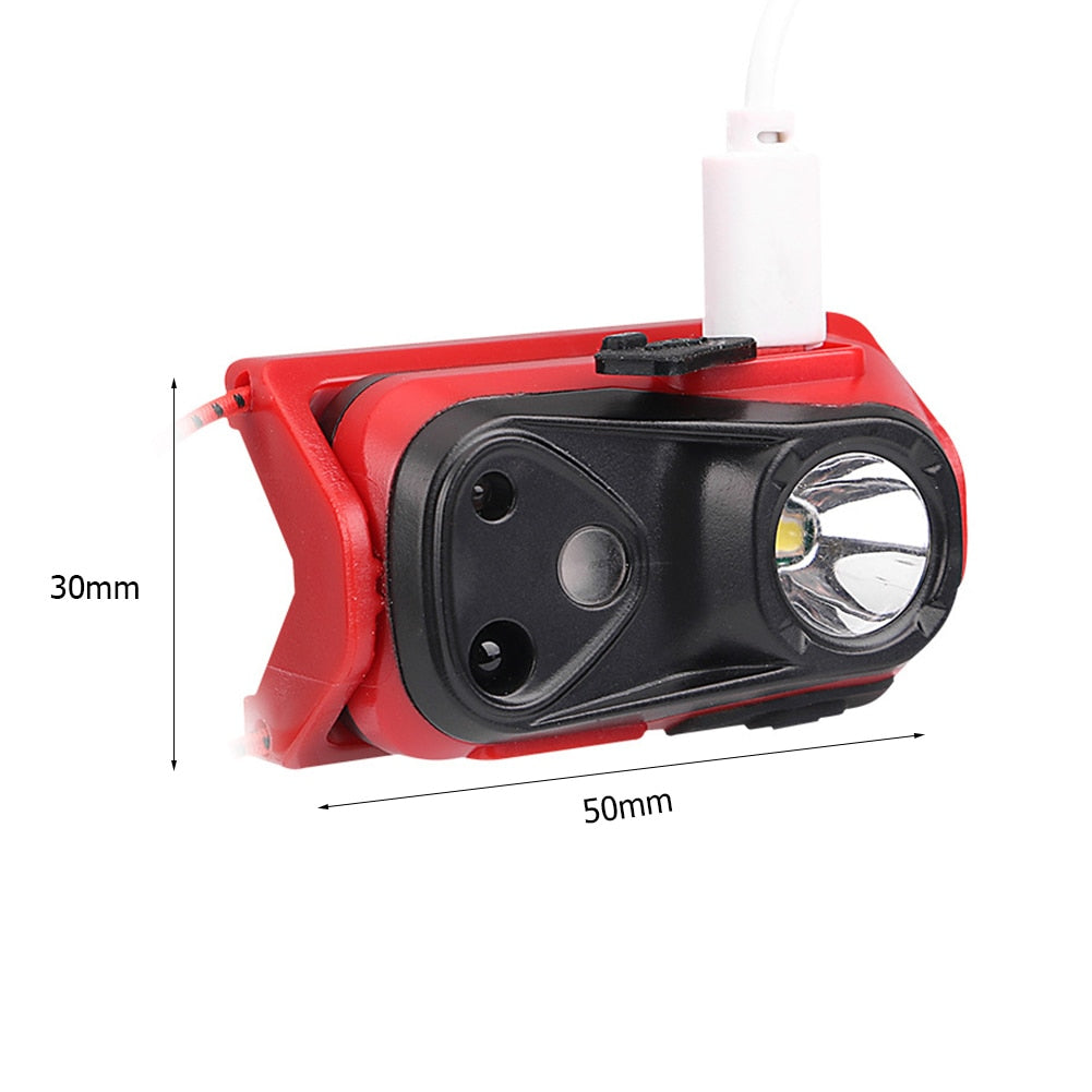 Ultralight 37g USB Rechargeable Headlamp