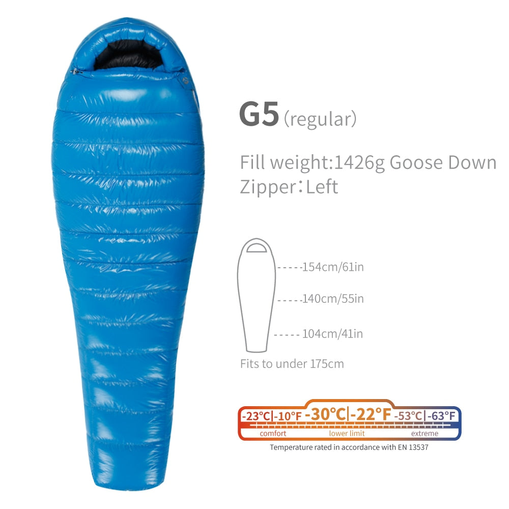 AegisMax G-Series (5 Bags Listed Here) 800+FP Down, Ranging From -22F to 32F (-30C to -2C)