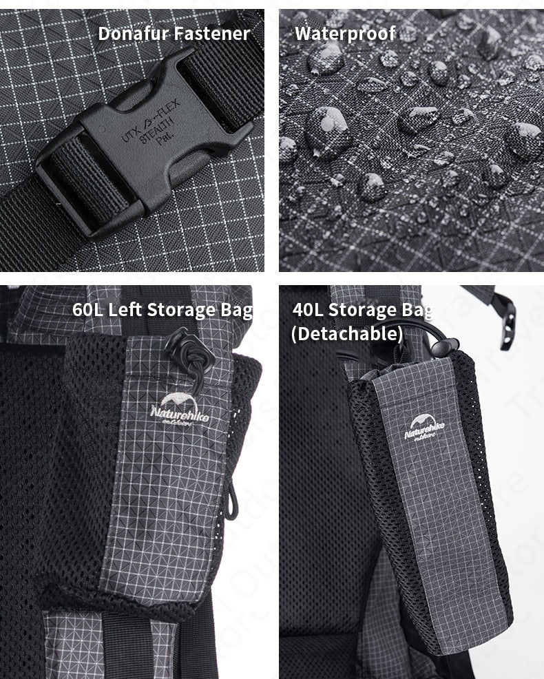 Ultralight 60+5L & 40+5L Framed Backpacks W/ Hip AND Shoulder Strap Pockets