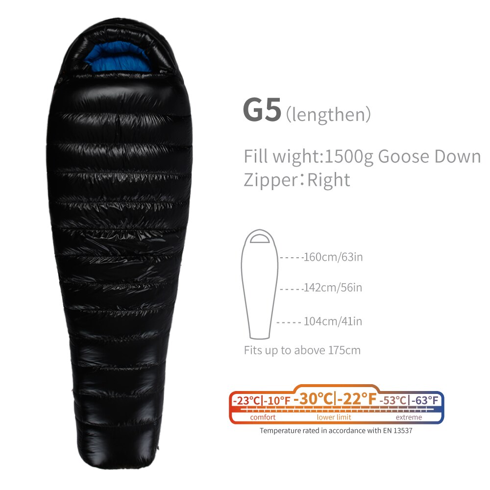 AegisMax G-Series (5 Bags Listed Here) 800+FP Down, Ranging From -22F to 32F (-30C to -2C)