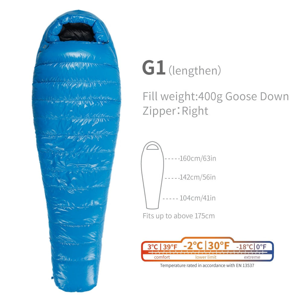 AegisMax G-Series (5 Bags Listed Here) 800+FP Down, Ranging From -22F to 32F (-30C to -2C)