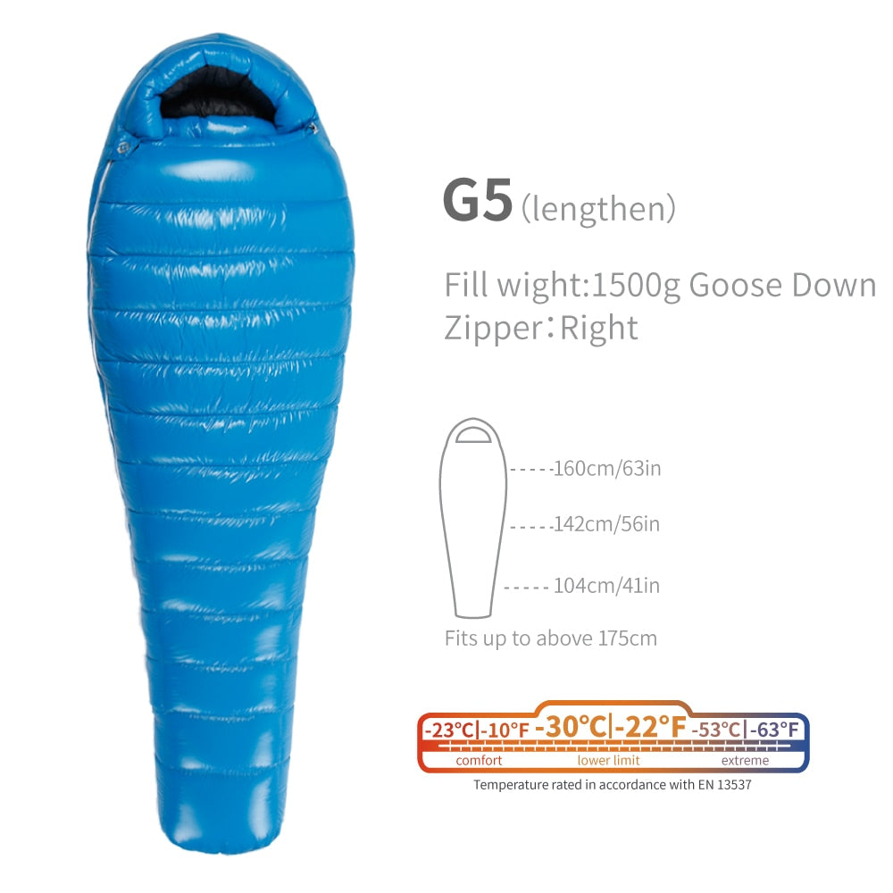 AegisMax G-Series (5 Bags Listed Here) 800+FP Down, Ranging From -22F to 32F (-30C to -2C)